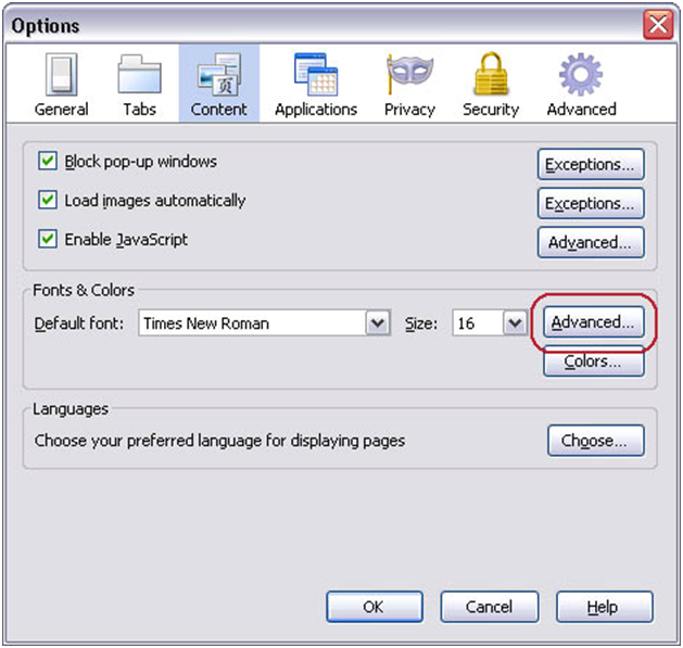 Fig-1 fonts-options
